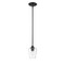 Z-Lite Joliet 1 Light Mini Pendant, Matte Black & Clear 473MP-MB - alternate 5